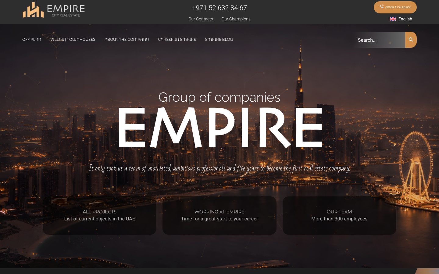 Empire City Real Estate homepage